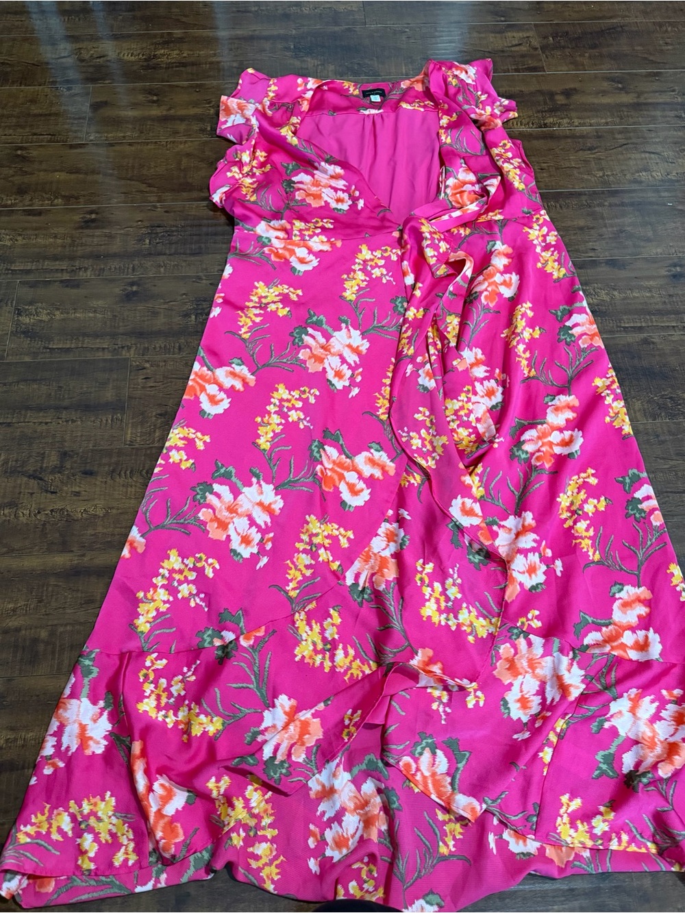 Ava & Aiden Fuchsia Floral Dress
